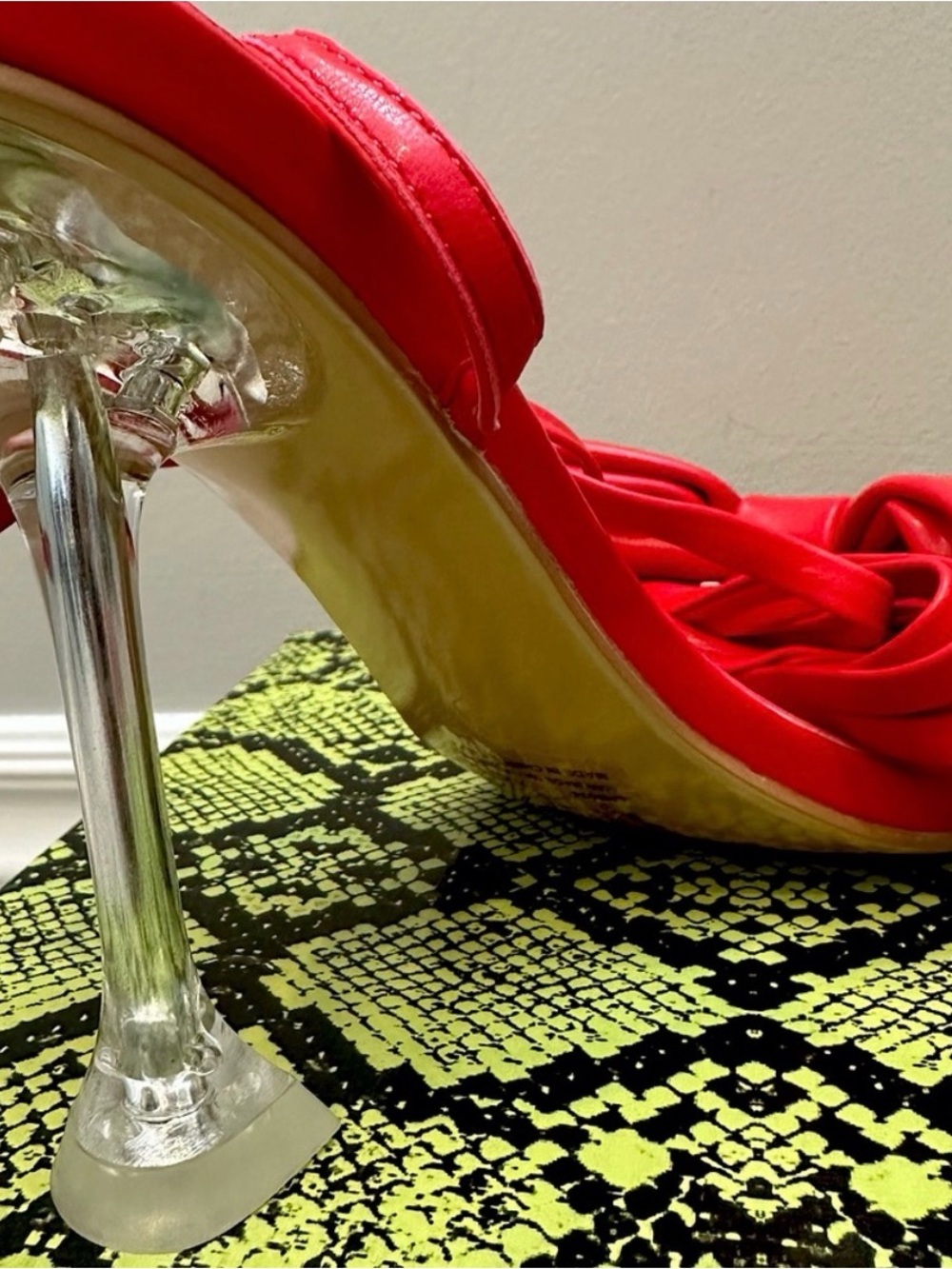 DOLLS KILL Red Coquette Ankle Wrap Stiletto Heels Size 9 NWT - Picture 6 of 10